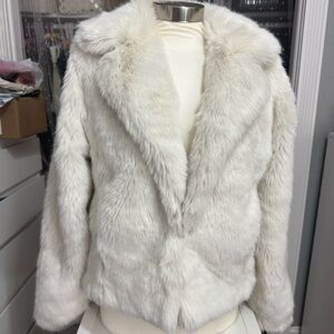 Abercrombie & Fitch Off-White Teddy Jacket